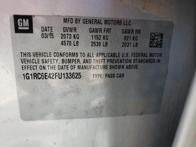 VIN 1G1RC6E42FU133625 2015 Chevrolet Volt no.10