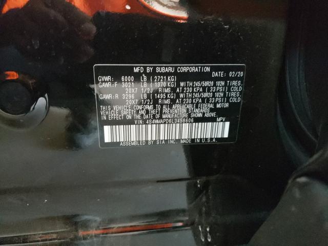 2020 SUBARU ASCENT LIM 4S4WMAPD6L3458606