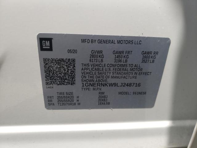 2020 CHEVROLET TRAVERSE H 1GNERNKW9LJ248716