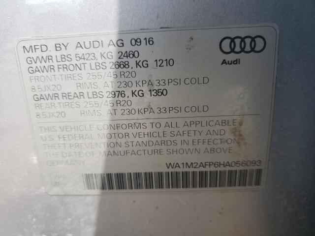 VIN WA1M2AFP6HA056093 2017 Audi Q5, Premium Plus no.10