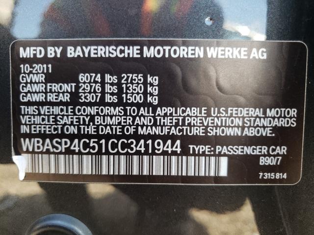 2012 BMW 550 XIGT WBASP4C51CC341944