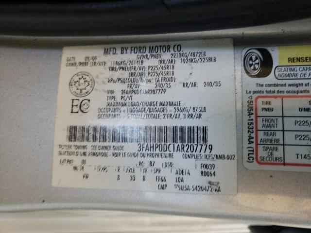 2010 FORD FUSION SPO 3FAHP0DC1AR207779