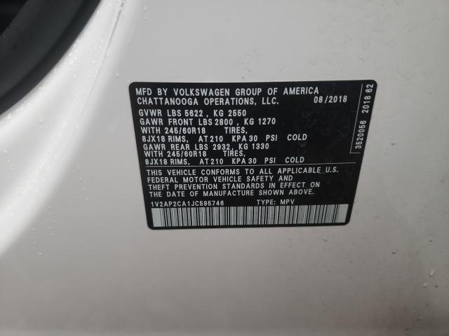 2018 VOLKSWAGEN ATLAS S 1V2AP2CA1JC595746