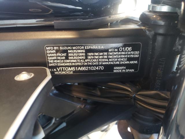 2006 SUZUKI GS500 FK VTTGM51A662102470