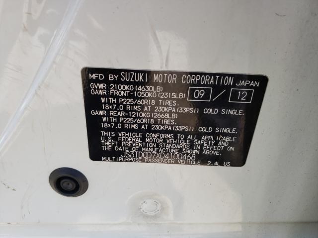 2013 SUZUKI GRAND VITA JS3TD0D7XD4100468