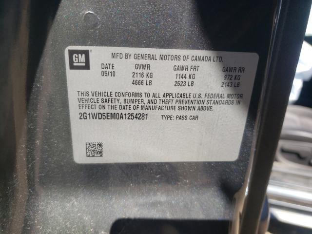 2010 CHEVROLET IMPALA POL 2G1WD5EM0A1254281