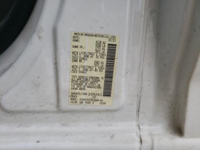 2013 NISSAN NV 2500 1N6BF0LY3DN109261