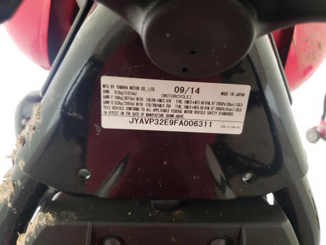 2015 YAMAHA XVS1300 CT JYAVP32E9FA006311