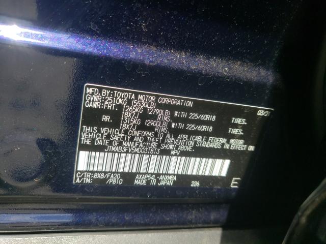 2021 TOYOTA RAV4 PRIME JTMAB3FV5MD031813