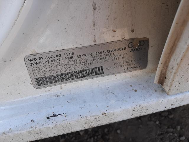 2010 AUDI A4 PRESTIG WAUKFAFL4AN035477
