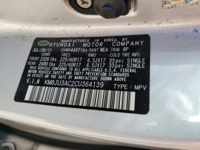 2012 HYUNDAI TUCSON KM8JU3AC2CU364139