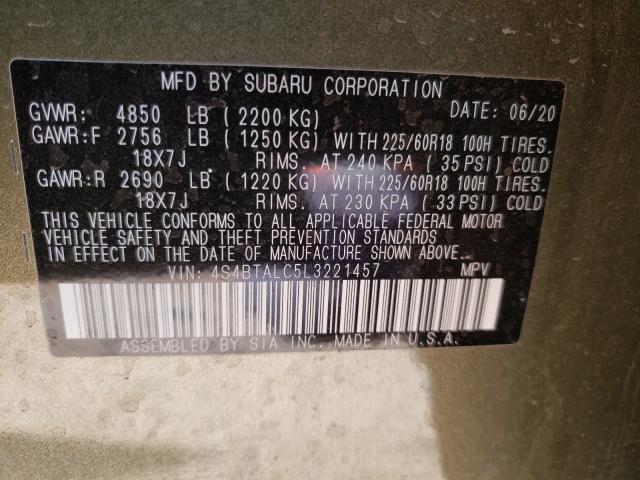 2020 SUBARU OUTBACK LI 4S4BTALC5L3221457