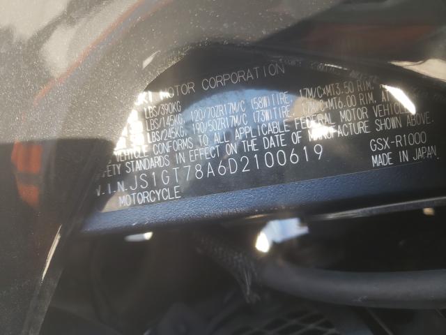 2013 SUZUKI GSX-R1000 JS1GT78A6D2100619