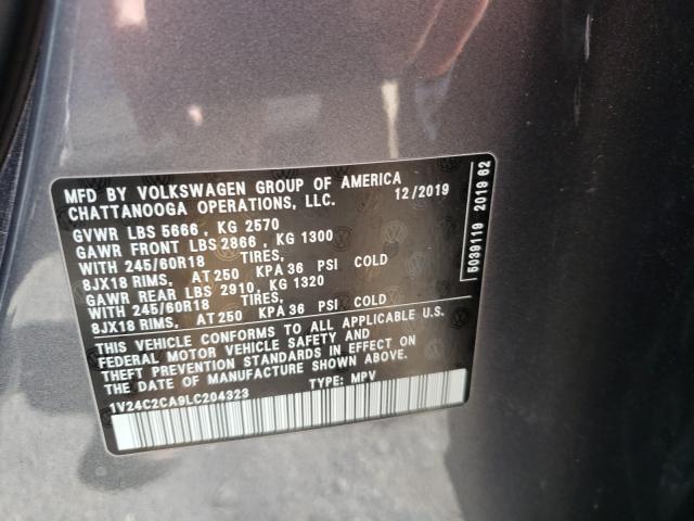 2020 VOLKSWAGEN ATLAS CROS 1V24C2CA9LC204323
