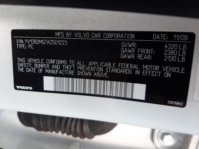 2010 VOLVO S40 2.4I YV1382MS7A2501223