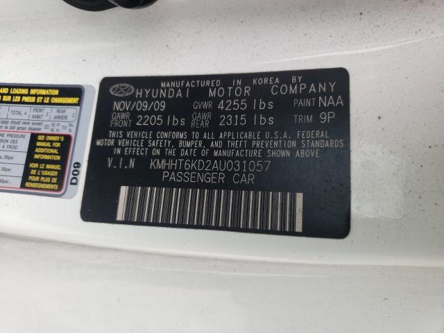 2010 HYUNDAI GENESIS KMHHT6KD2AU031057
