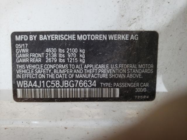 2018 BMW 430I GRAN WBA4J1C58JBG76634