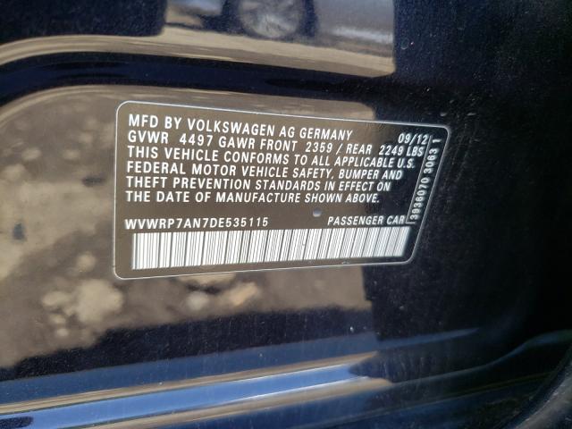 2013 VOLKSWAGEN CC LUXURY WVWRP7AN7DE535115