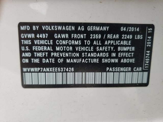 2014 VOLKSWAGEN CC LUXURY WVWRP7ANXEE537426
