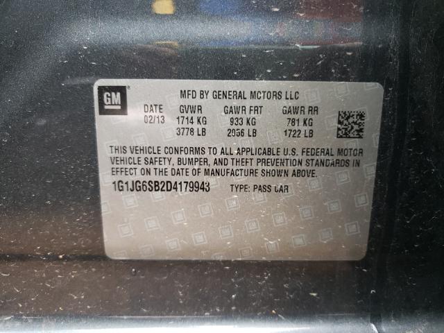 2013 CHEVROLET SONIC RS 1G1JG6SB2D4179943