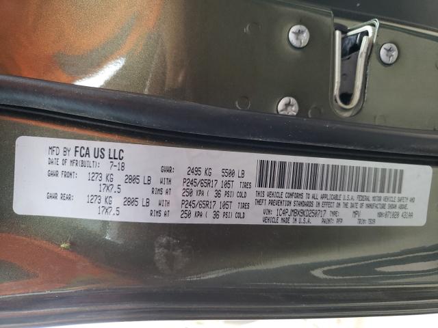 2019 JEEP CHEROKEE T 1C4PJMBX9KD250717