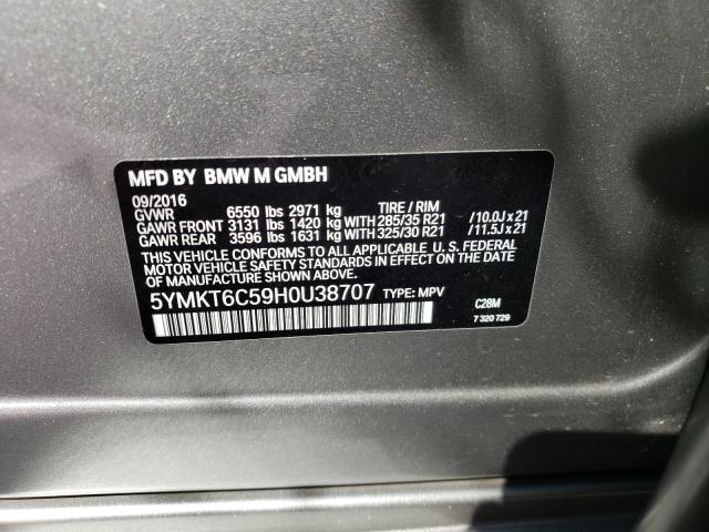 2017 BMW X5 M 5YMKT6C59H0U38707