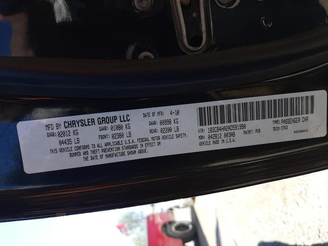 2010 DODGE CALIBER SX 1B3CB4HA2AD591990