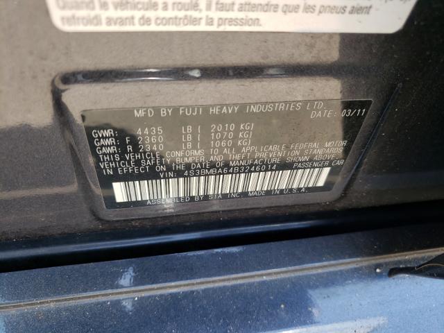 2011 SUBARU LEGACY 4S3BMBA64B3246014