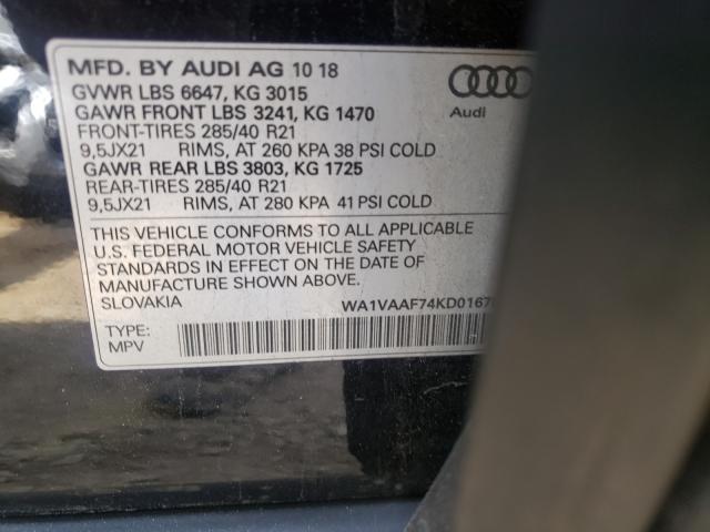 VIN WA1VAAF74KD016785 2019 Audi Q7, Prestige no.10