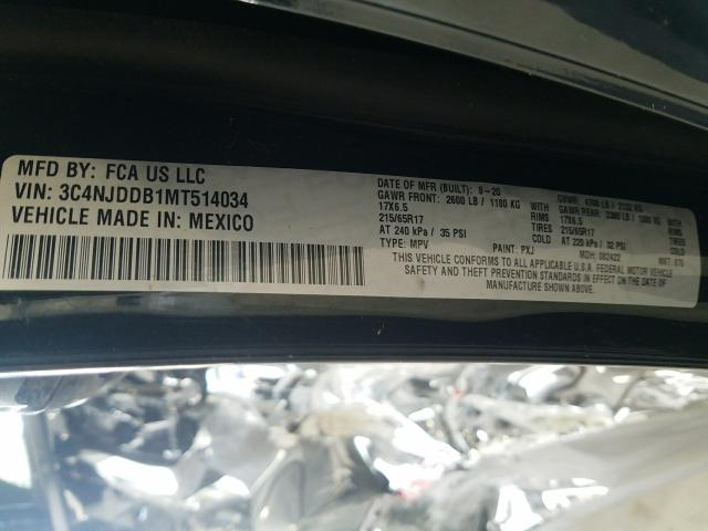 2021 JEEP COMPASS TR 3C4NJDDB1MT514034