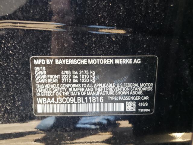2020 BMW 430XI GRAN WBA4J3C09LBL11816