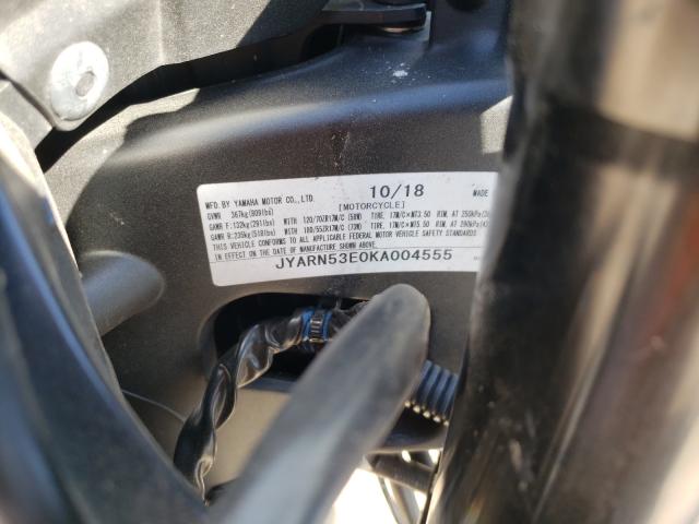 2019 YAMAHA MT09 JYARN53E0KA004555