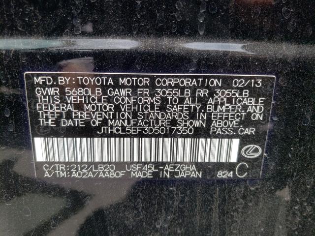2013 LEXUS LS 460 JTHCL5EF3D5017350