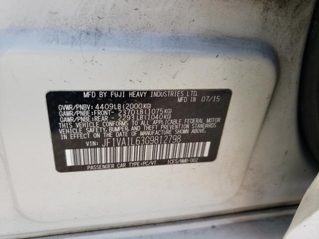 2016 SUBARU WRX LIMITE JF1VA1L63G9812798