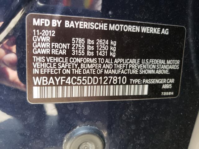 2013 BMW 740 LI WBAYF4C55DD127810