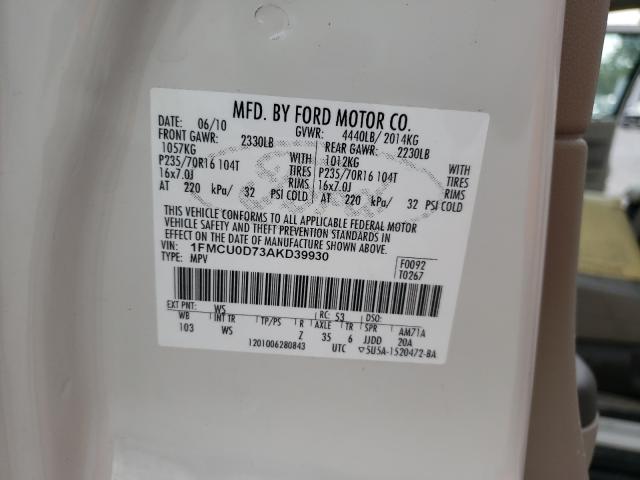 2010 FORD OTHER 1FMCU0D73AKD39930