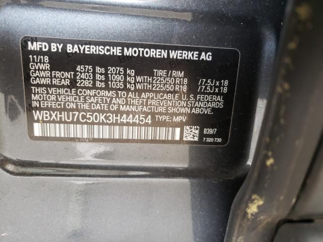 2019 BMW X1 SDRIVE2 WBXHU7C50K3H44454