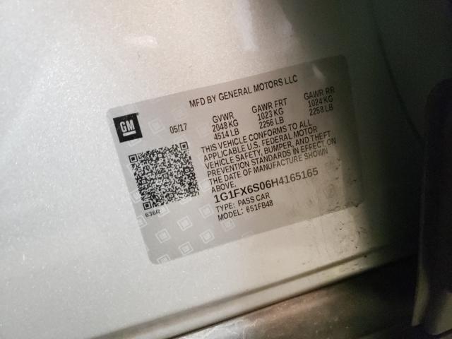 2017 CHEVROLET BOLT EV PR 1G1FX6S06H4165165