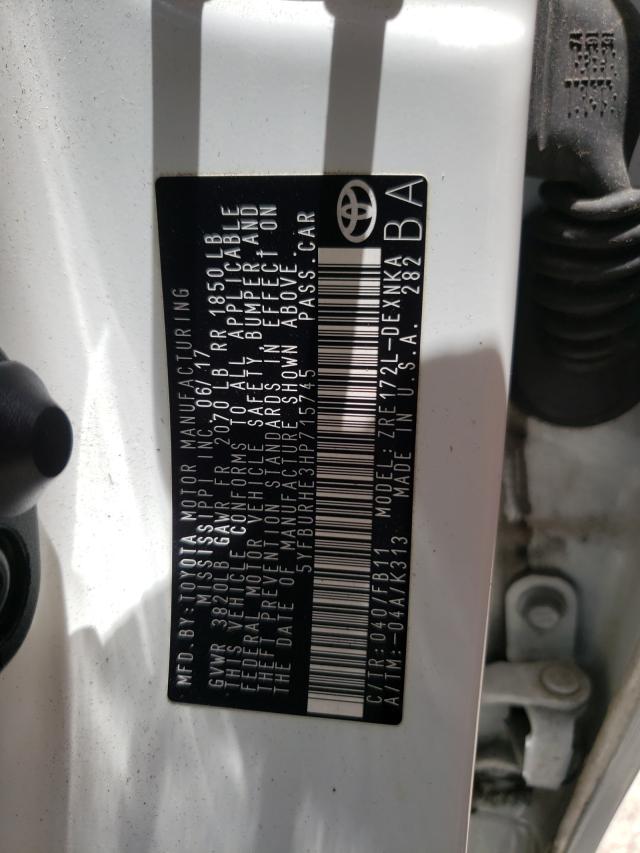 2017 TOYOTA COROLLA L 5YFBURHE3HP715745