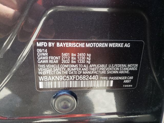 2015 BMW 550 I WBAKN9C5XFD682440
