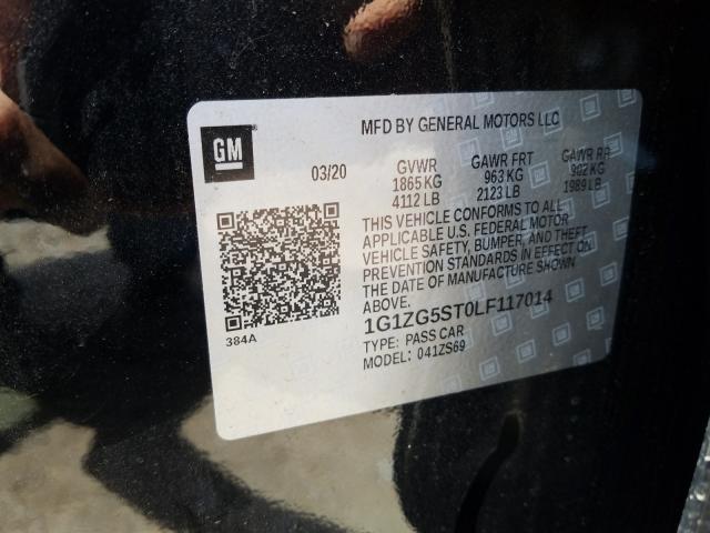 2020 CHEVROLET MALIBU RS 1G1ZG5ST0LF117014