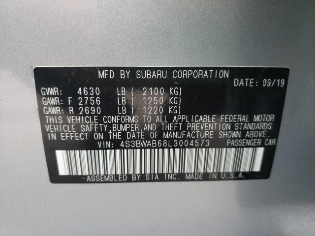 2020 SUBARU LEGACY 4S3BWAB68L3004573