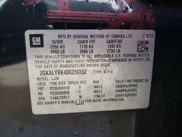 2013 GMC TERRAIN DE 2GKALYEK4D6239332