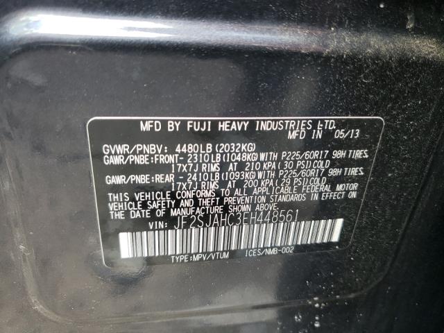 2014 SUBARU FORESTER JF2SJAHC3EH448561