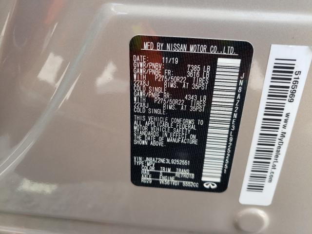 2020 INFINITI QX80 LUXE JN8AZ2NE3L9252551