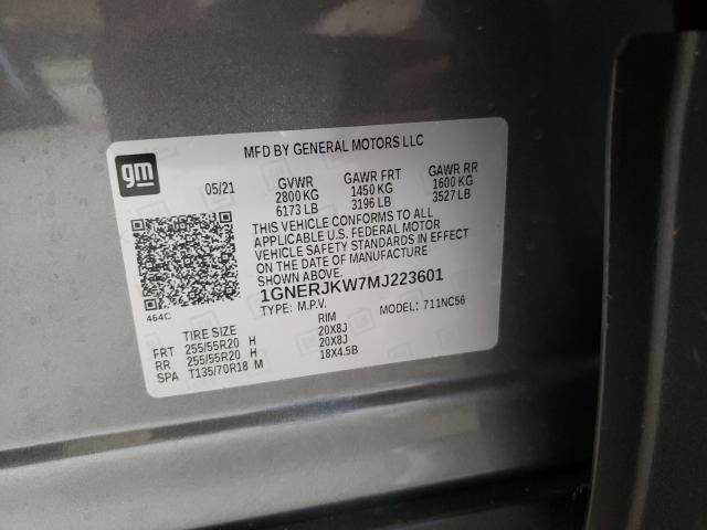 2021 CHEVROLET TRAVERSE R 1GNERJKW7MJ223601