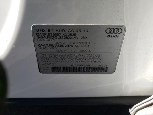2010 AUDI Q5 PRESTIG WA1WKAFP0AA106226