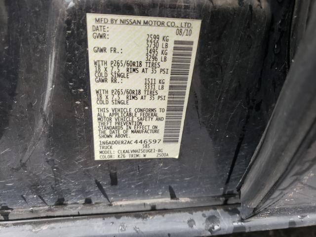 2010 NISSAN FRONTIER C 1N6AD0ER2AC446597