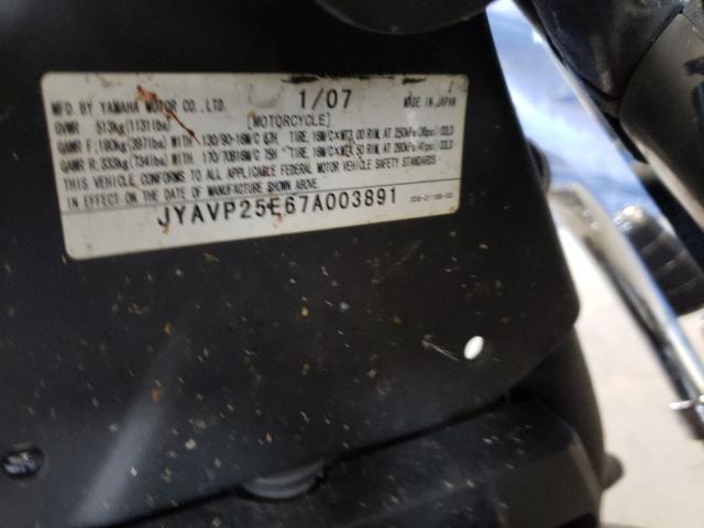 2007 YAMAHA XVS1300 CT JYAVP25E67A003891