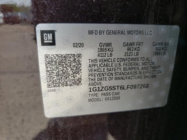 2020 CHEVROLET MALIBU RS 1G1ZG5ST6LF097268